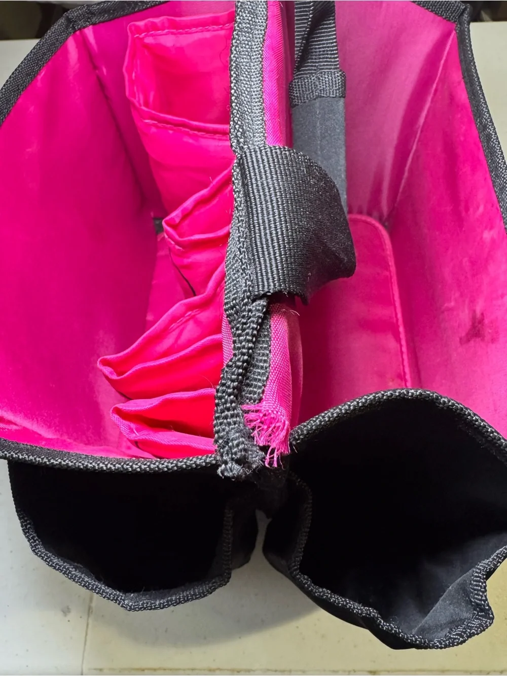 Caboodles Hair Tool Organizer Tote Bag - Black Pink Hot Tool Storage Carry Caddy